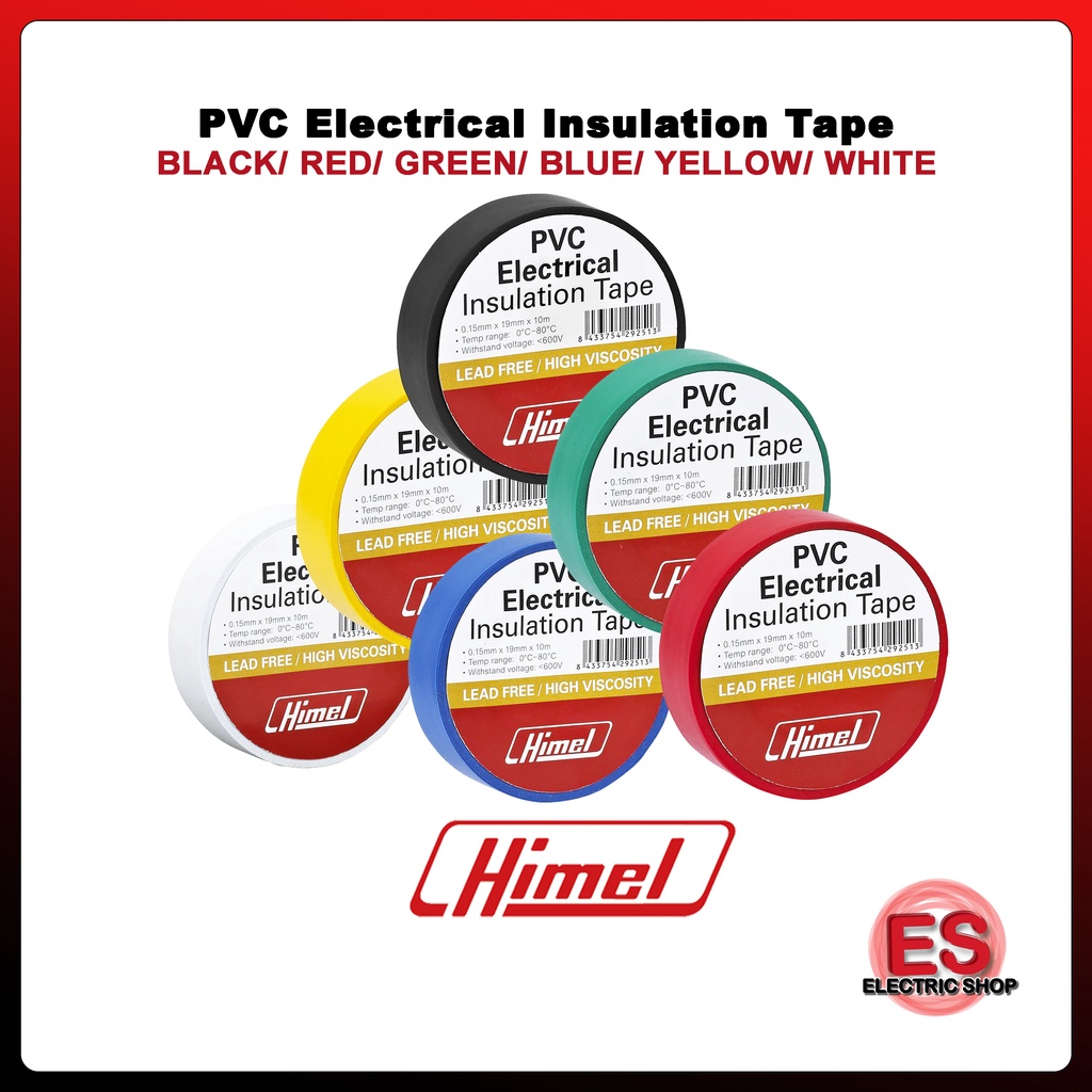 HIMEL Electrical Insulation Tape Electrical PVC Tape 0 12 Mm X 18 Mm 