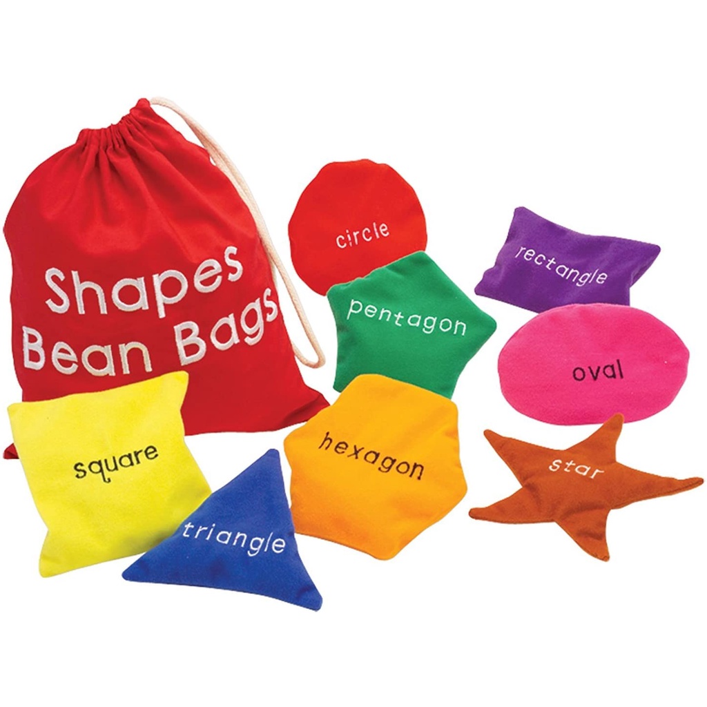 *READY STOCK* Montessori Toys Shapes Bean bags Set of 8 Learn Shapes ...