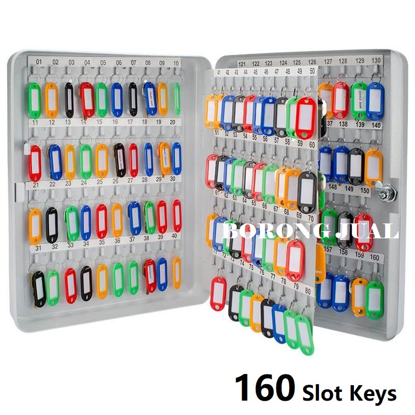 160 Keys Organizer Metal Box Lockable Security Key Cabinet Storage Box Shopee Malaysia