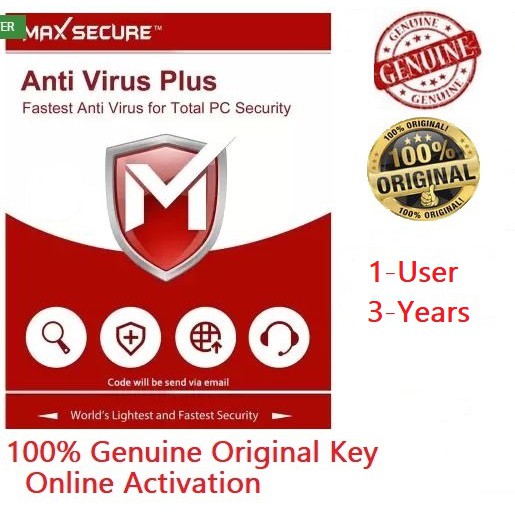 Max Secure Anti Virus Plus Latest Version (Windows) - 1 User, 3 Year (Email Delivery in 1 hour- No CD)