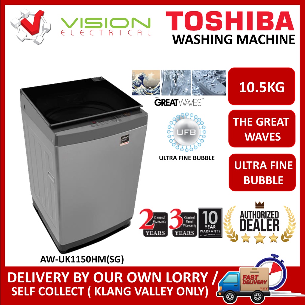 [Free Delivery + Basic Setup Klang Valley] TOSHIBA AW-UK1150HM(SG) 10 ...