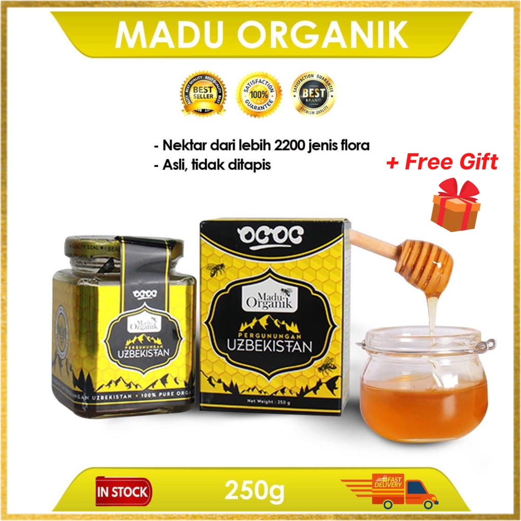 OCOC Madu Asli Pergunungan Uzbekistan | Organic Honey | Premium Original by Dr Rizal 250g