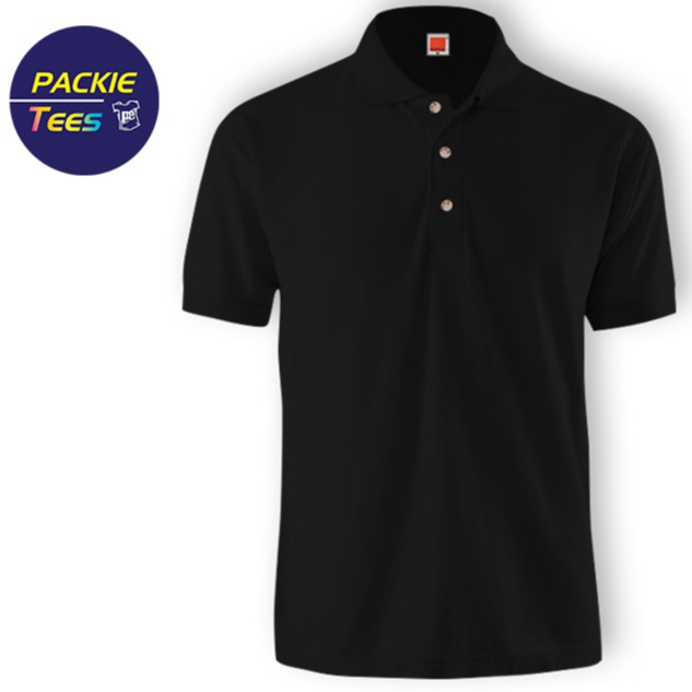 BLACK HC0102 POLO HONEYCOMB 60% COTTON/40% POLYESTER COLLAR SHORT ...