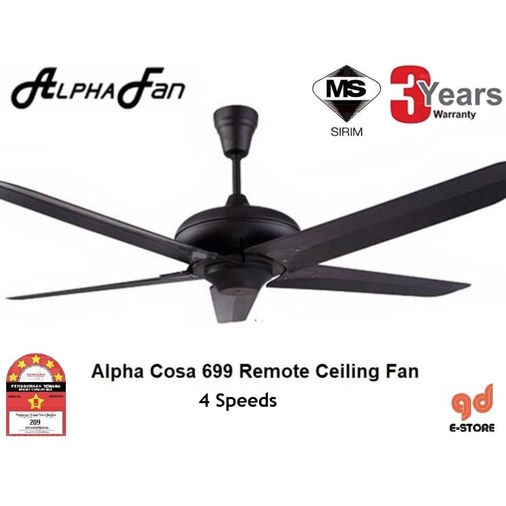 Ceiling Fan Alpha Cosa 699 56 New Upgrade 4 Speeds With Remote Control