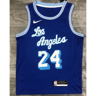 【hot pressed】KOBE jersey NBA Los Angeles Lakers 24# Kobe blue Latin version and other jerseys basketball jersey