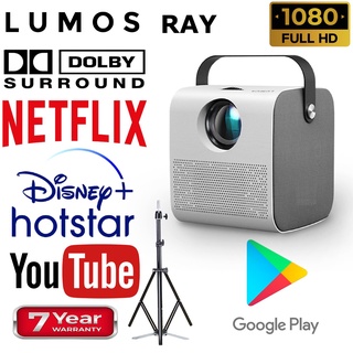 LUMOS RAY 10 Years Warranty  Smart Android Projector Y8 Mini 6000 Lumens HD 1080P 4K WiFi LED Projector for Home Theater