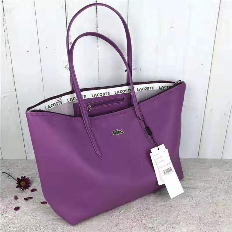 lacoste purple bag