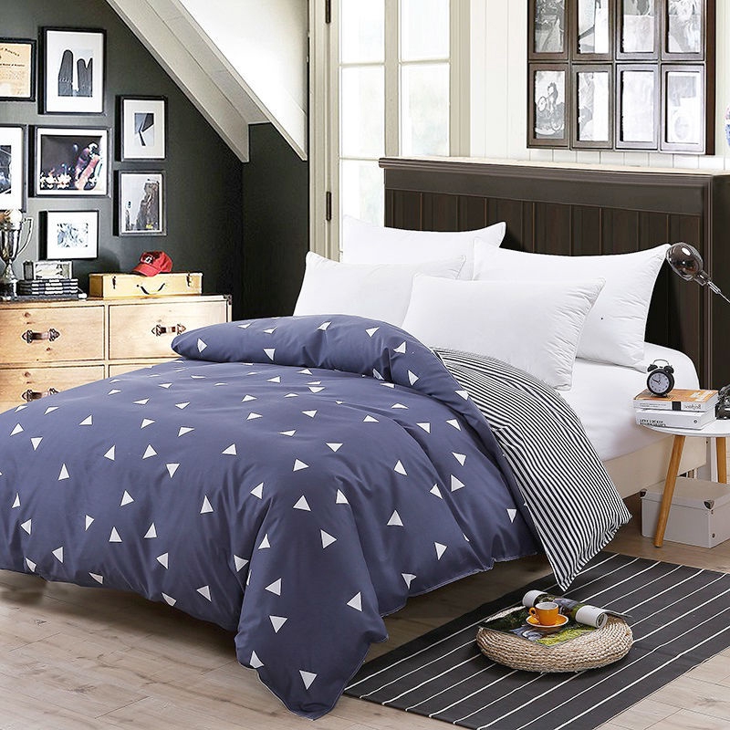 Geometric Duvet Figure Quilt Cover Pillowcases Bedding Set Twin