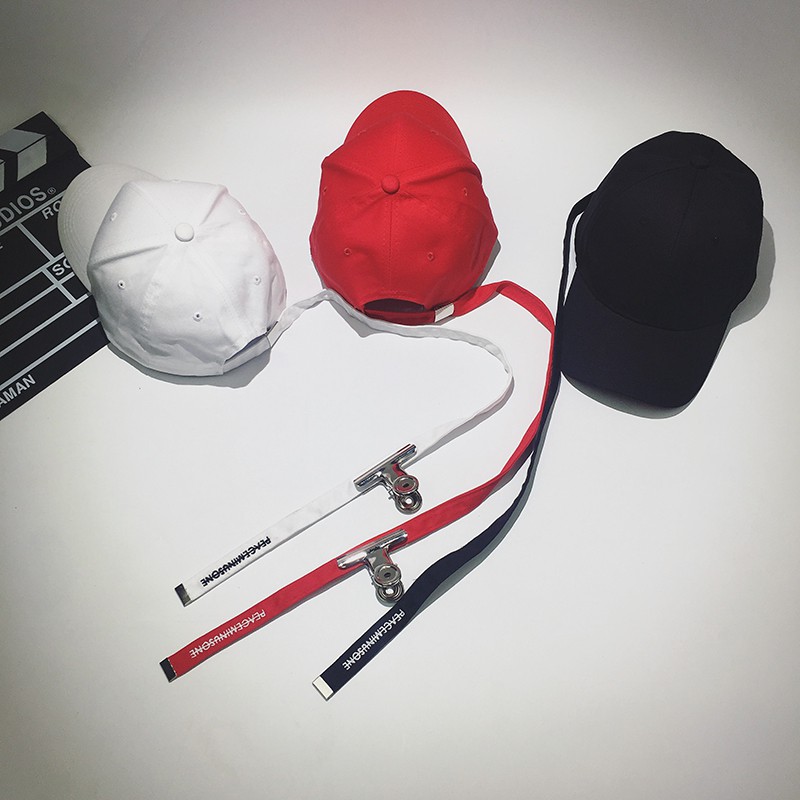Fashion Peaceminusone Long Strap Ball Cap G-Dragon Hats Unisex 