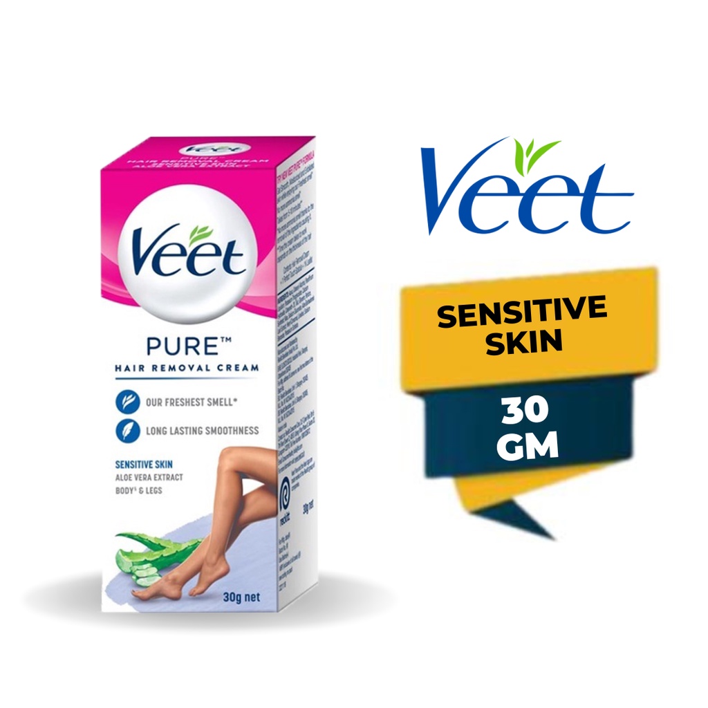 (ORIGINAL) VEET PURE HAIR REMOVAL CREAM SENSITIVE SKIN 30GM Shopee