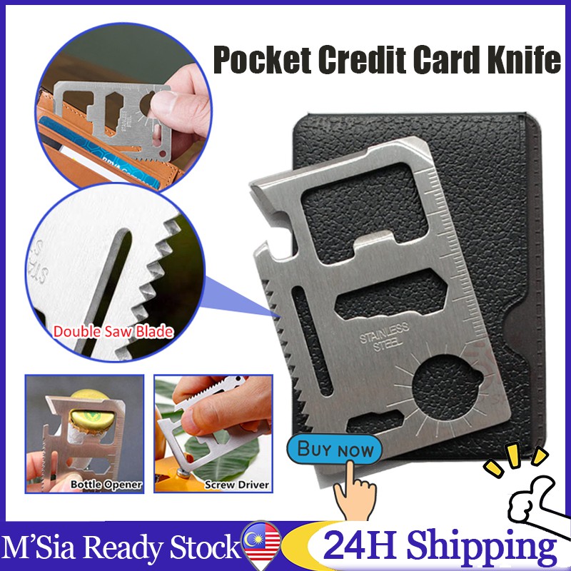 Mini Pocket Credit Card Knife Outdoor Camping Hiking Survival Tool Multipurpose Stainless Steel Survival Pocket Tools