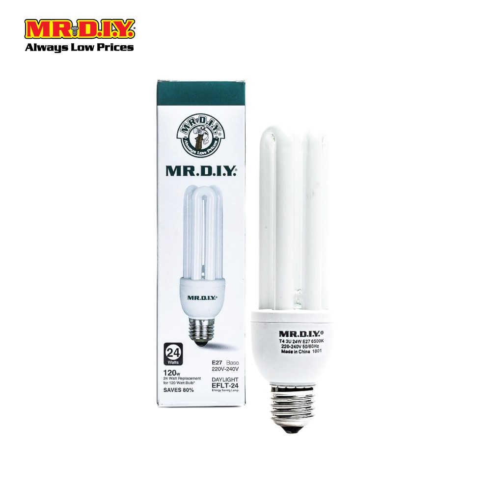 Mr Diy 3u Shape Led Bulb Daylight 24w 1pcs Shopee Malaysia