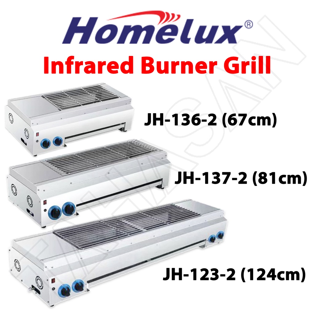 Homelux Smokeless Gas Grill Stove Stainless Steel Commercial Infrared
