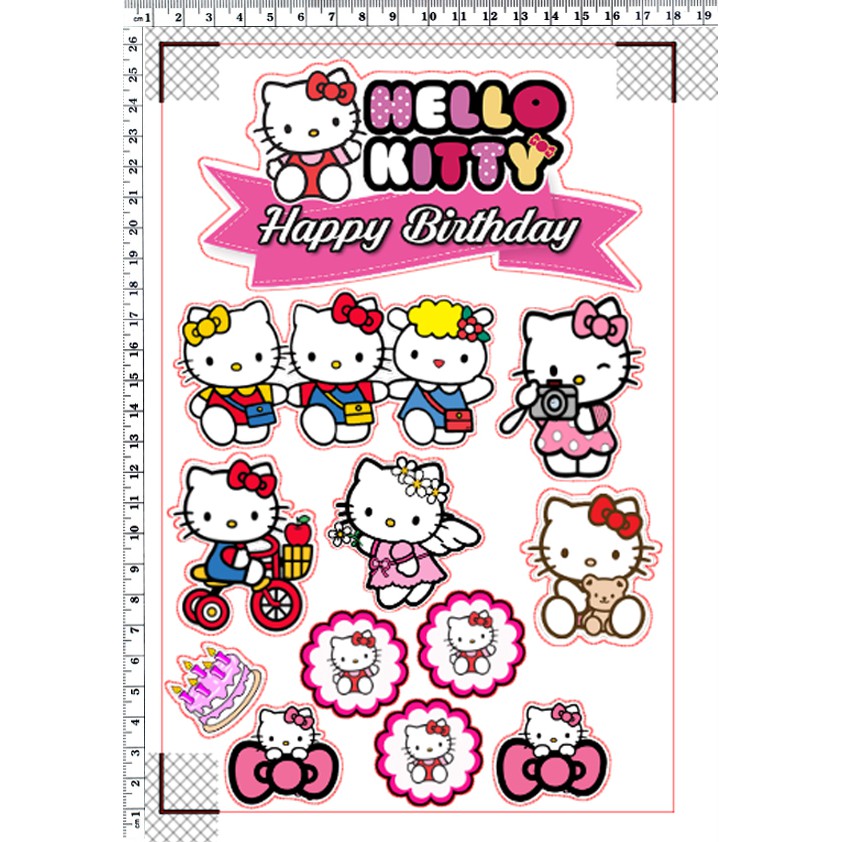 Hello Kitty Birthday Cake Topper Template Printable D vrogue.co