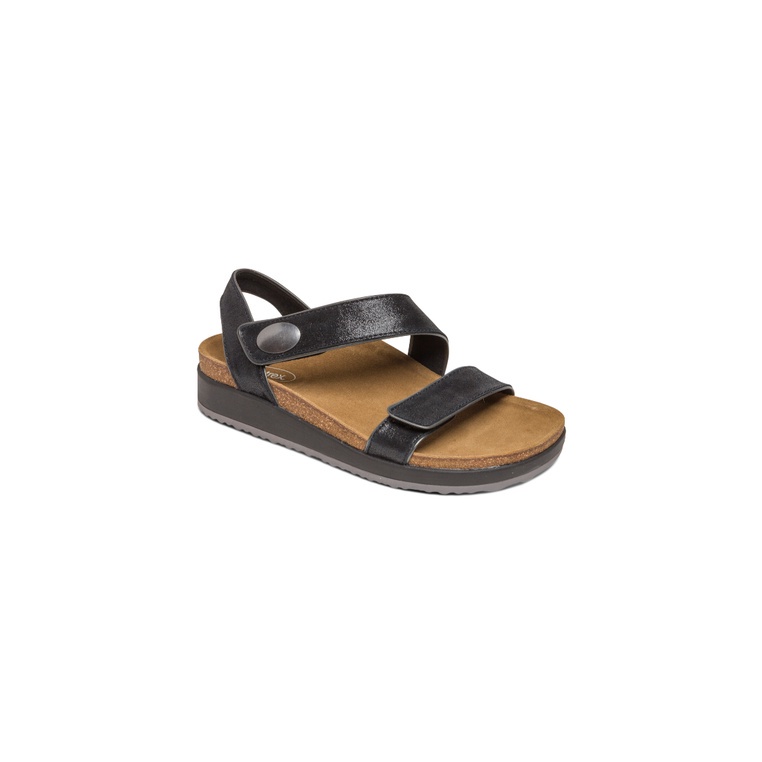 Aetrex Women Camila Sandal Black | Shopee Malaysia