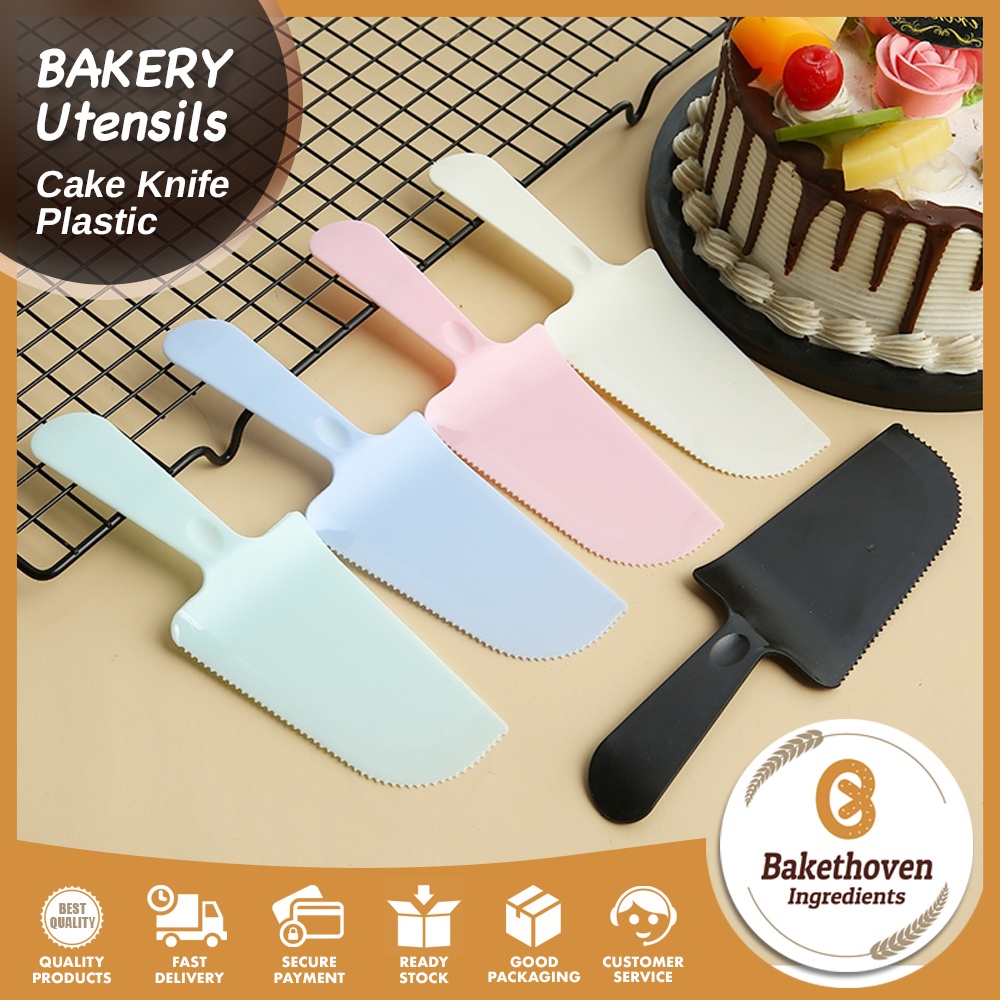 Plastic Cake Dessert Knife | Bakery Utensils | Cake Slice Cutter Spade | Serrated Edge | Food Grade Plastic Knives