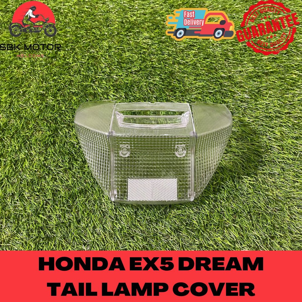 ?【SBK MOTOR】HONDA EX5 Tail Lamp Cover | STD Clear White Bintik | High-Quality Rear Light Protector