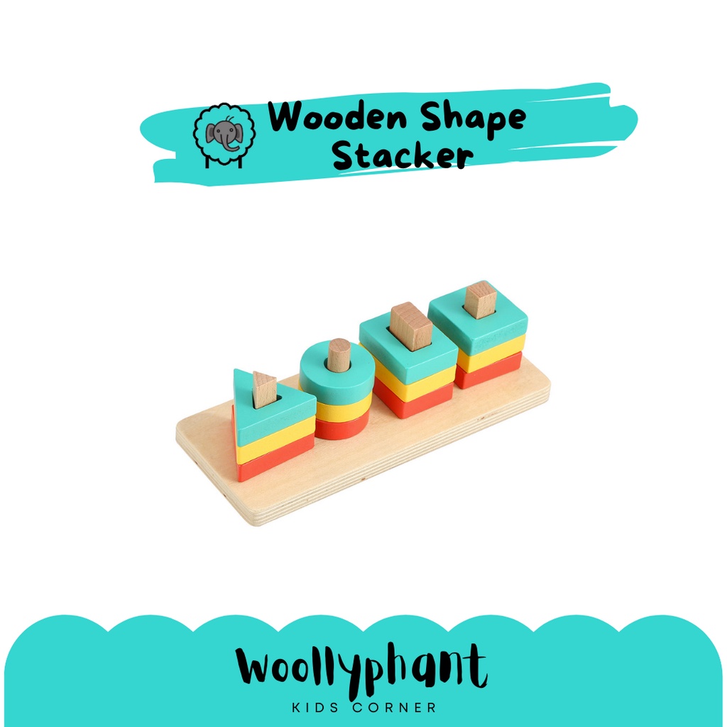 Wooden Toys Kmart Wooden Shape Stacker Shopee Malaysia