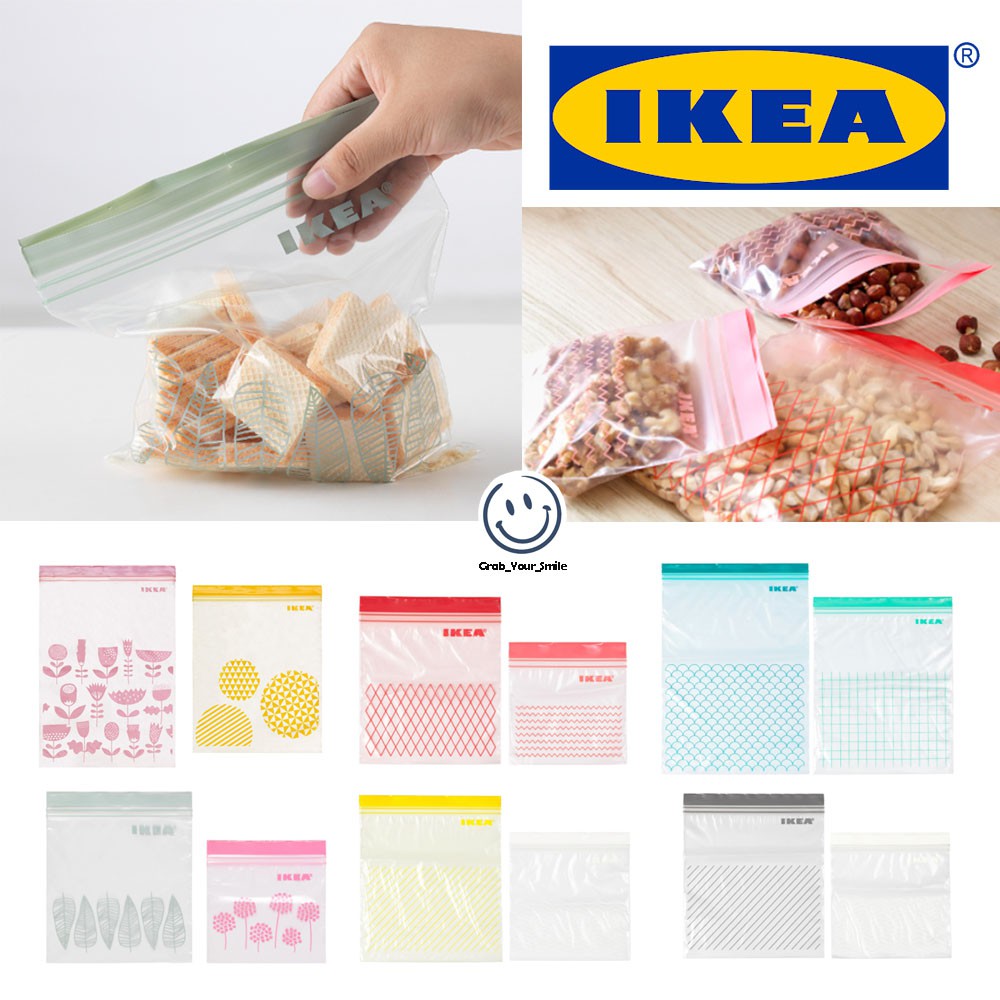 Ikea Istad Resealable Bag Bpa Free Freezer Safe No Leak Tight Double Seal Quality Plastic Bag Shopee Malaysia