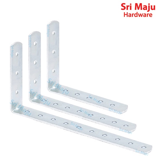 Buy Maju Lbi Z100 Solid Silver Zinc Plate L Bracket 25mm Width Angle 90 Shape Shelf Shelve Corner Brace Besi Sesiku L Rak Seetracker Malaysia