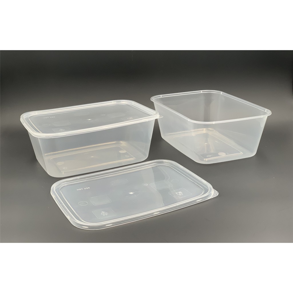 T1500 Rectangular Plastic Disposable Food Container [ 50sets± ] TAGE ...