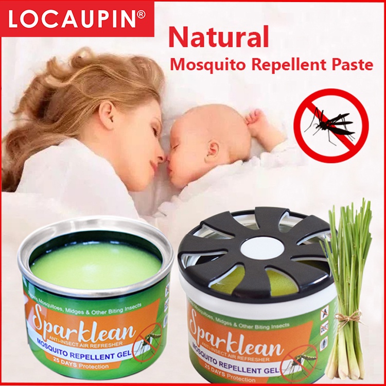 Locaupin SPARKLEAN Natural Mosquito Repellent Scented Gel 25 Days Protection Pure Citronella Anti-Insect Non-Toxic_1pcs