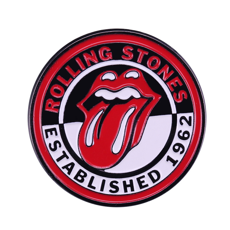 The Rolling Stones Pin Enamel Music Famous Rock Band Metal Brooch Badge Lapel 