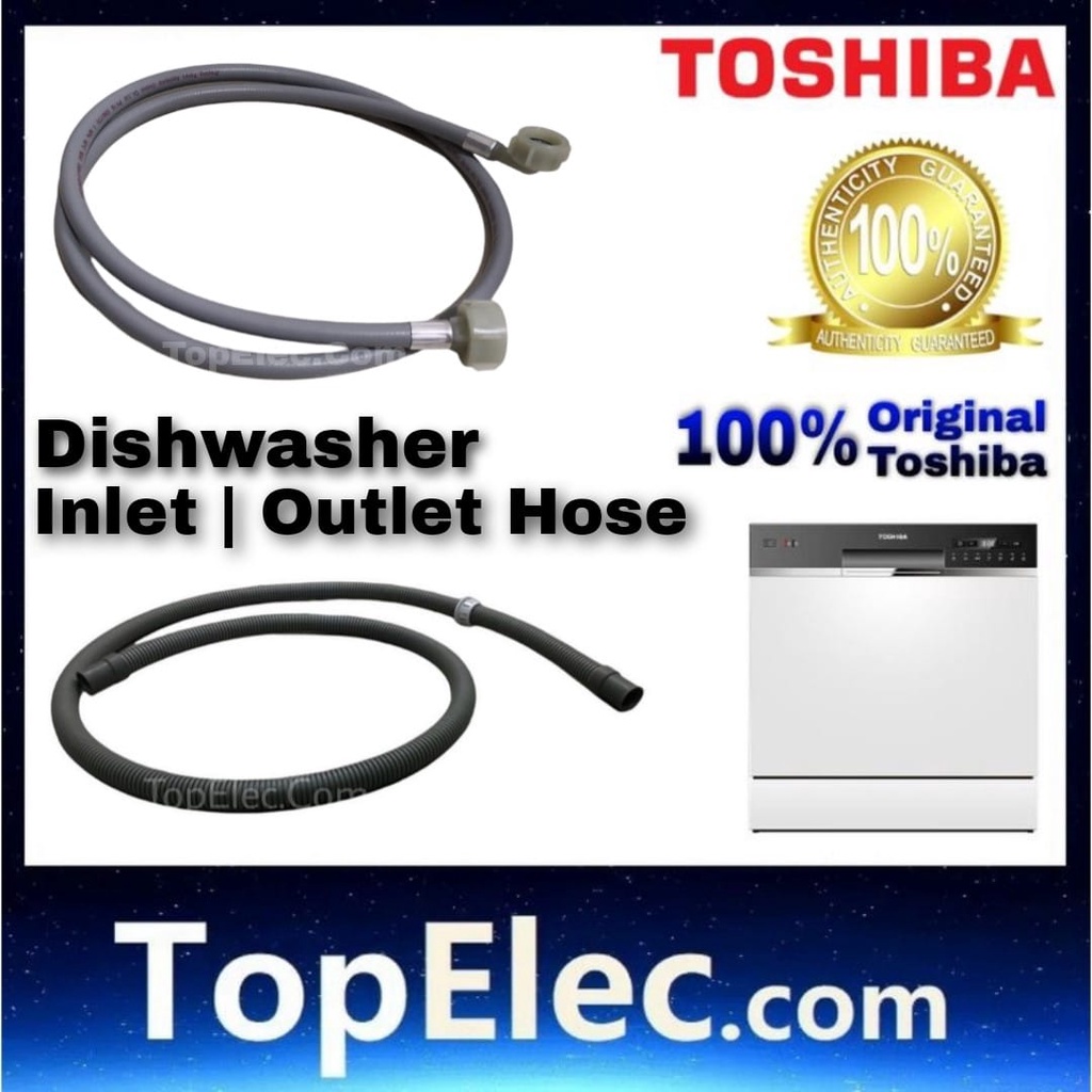 [Original] Toshiba Dishwasher Inlet Outlet Hose Hole 2meter 2m accessories TopElec.Com