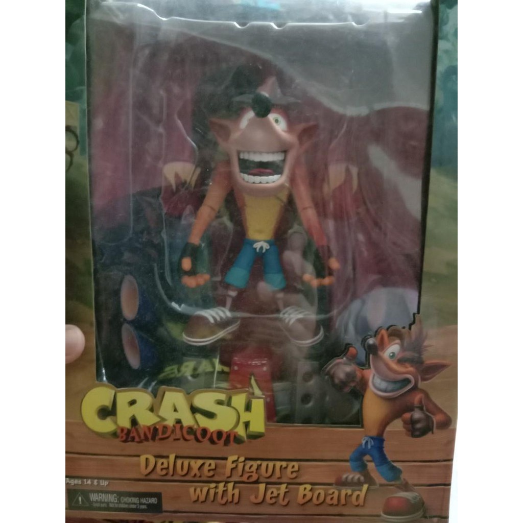 Neca PlayStation Crash Bandicoot Deluxe Figure with Jet Board