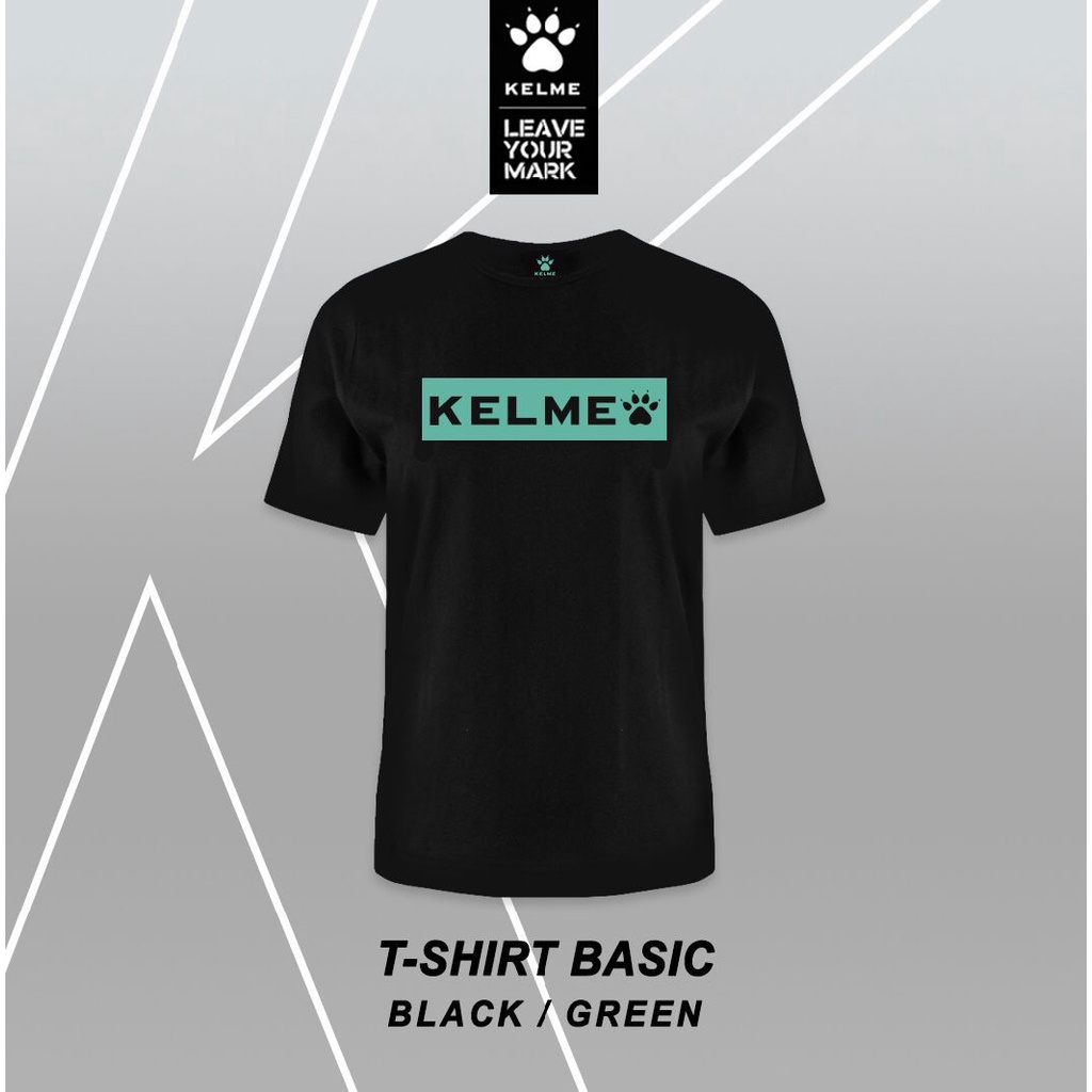 kelme-t-shirt-basic-black-green-100-original-local-seller-ready