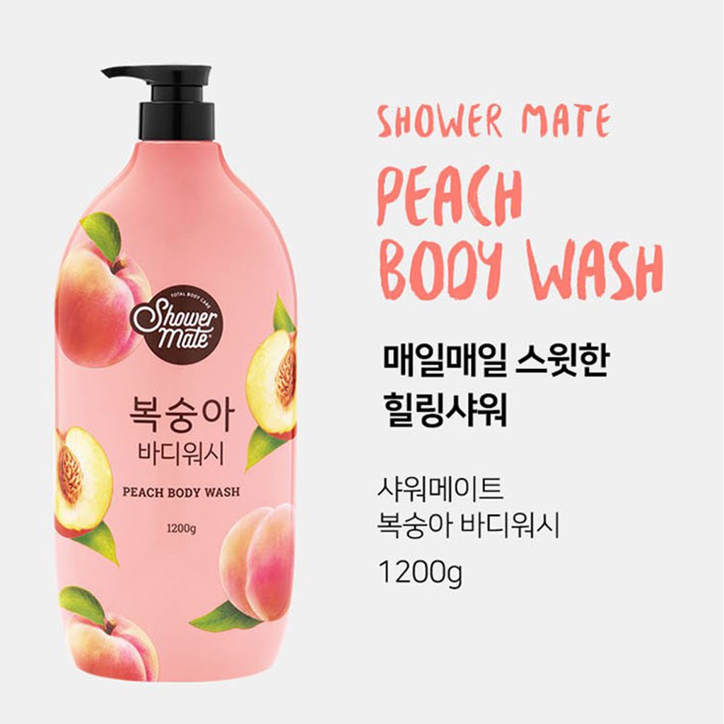 Shower Mate Peach Body Wash Fruit Flavor 1200g | Shopee Malaysia
