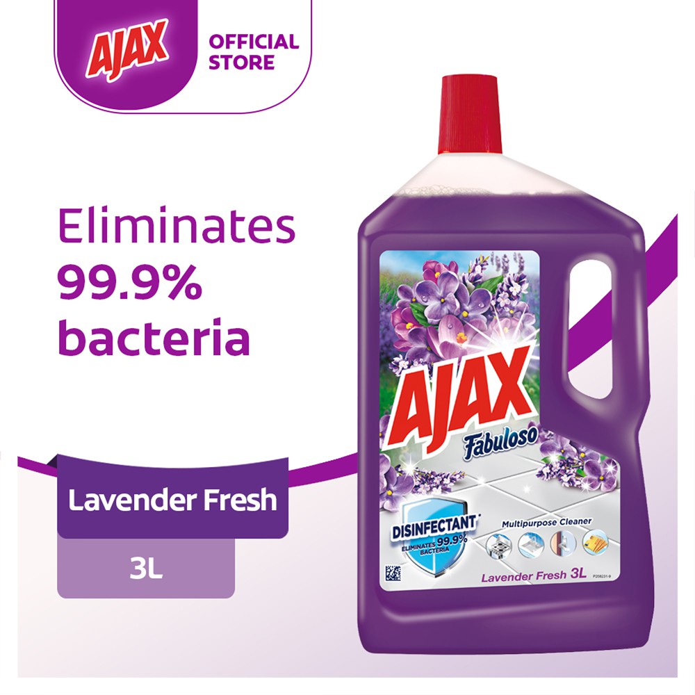 Ajax Fabuloso Lavender Multi Purpose Floor Cleaner Eliminates 99.9 Bacteria (3L) Shopee Malaysia