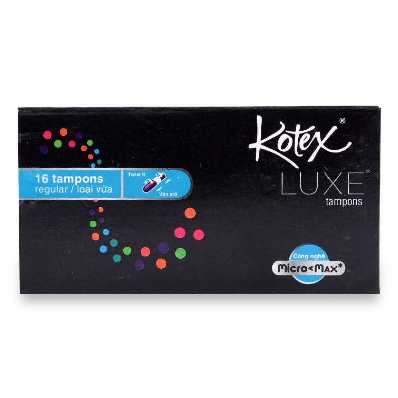Kotex Luxe Tampon Regular 16 pieces Kotex Luxe Tampon Biasa 16 keping