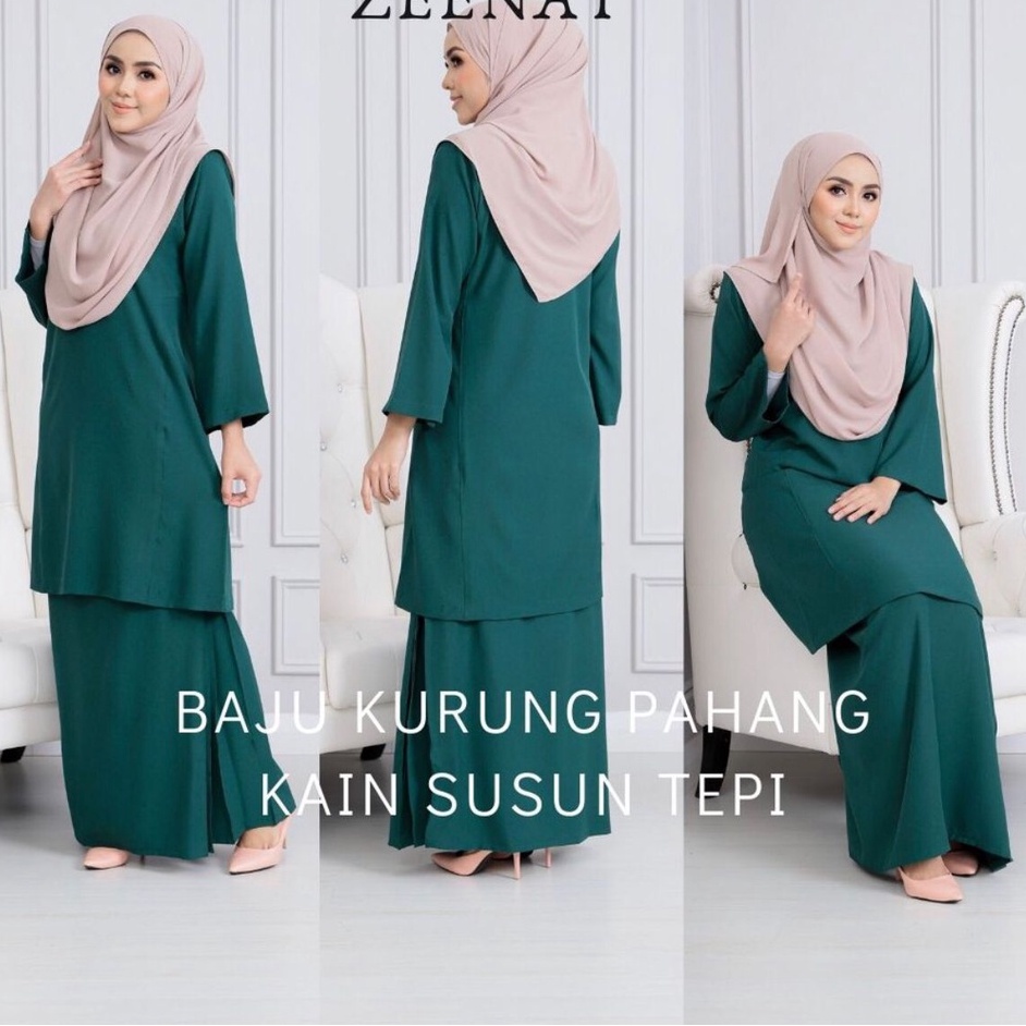 Baju Kurung Pahang Crepe Plain by Butik Sireh Pinang