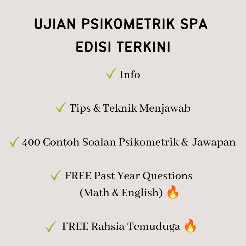 Ujian psikometrik spa