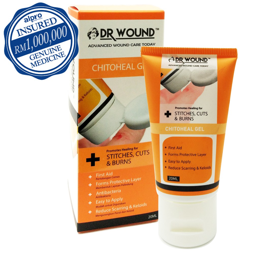 Dr Wound Bioheal Gel For Stitches, Custs & Burns (20ml) Shopee Malaysia