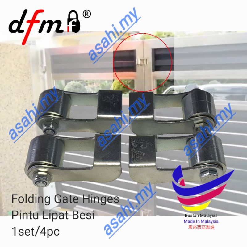 Folding Gate Hinges / Engsel Pintu Lipat Besi 1set 4pc Shopee Malaysia