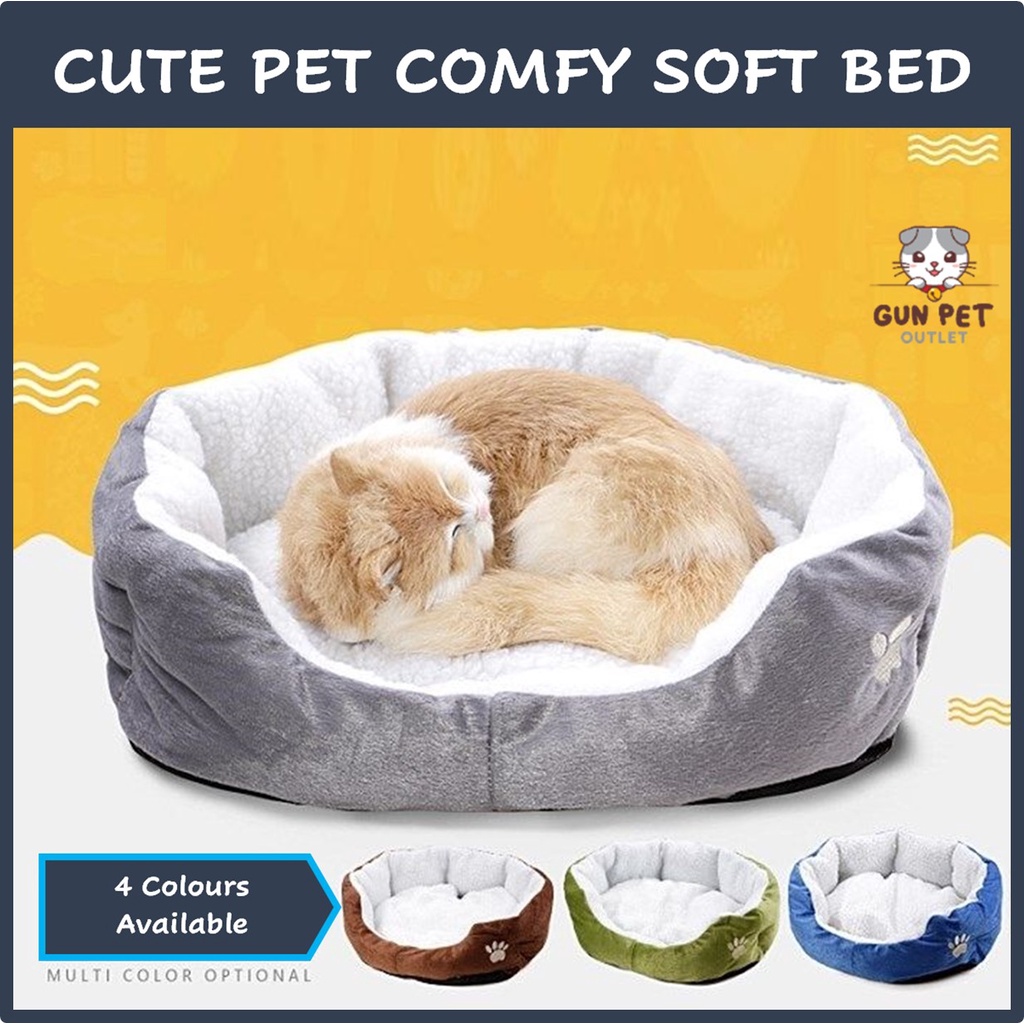 GUN PET Little Paw Pet Bed Comfy & Soft 50cm Katir Kucing Tempat Tidur Kucing Lembut Selesa 宠物 狗 猫 床