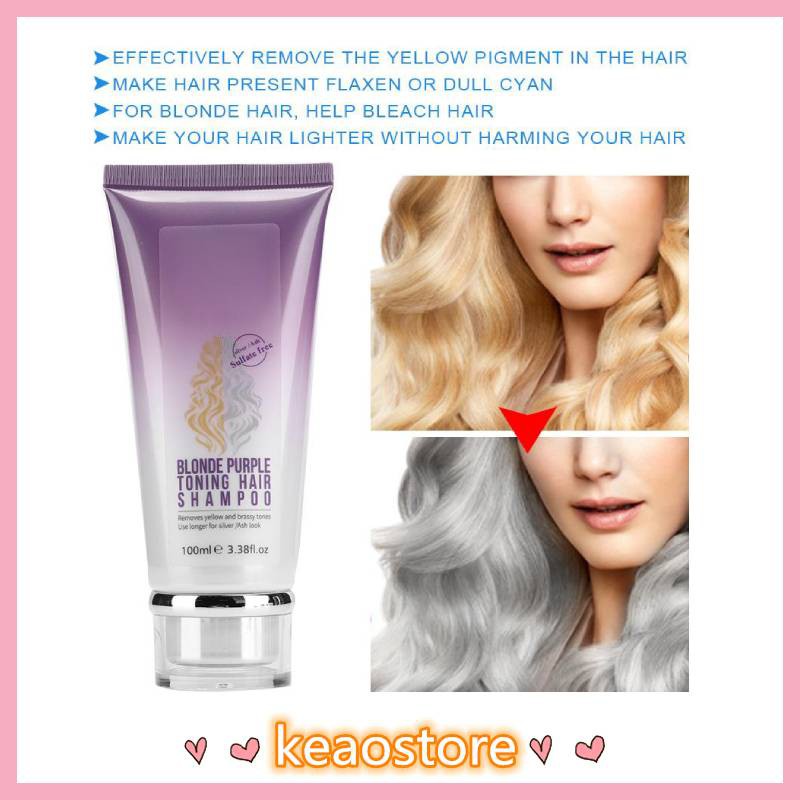 Ready Stock Blond Hair Bleached Shampoo Blonde Toning