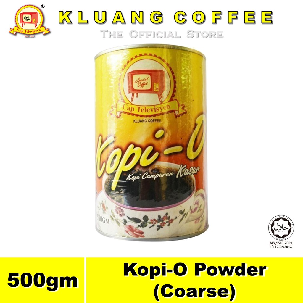 Kluang Black Coffee Kopi O Powder Coarse Serbuk Kopi Cap Televisyen