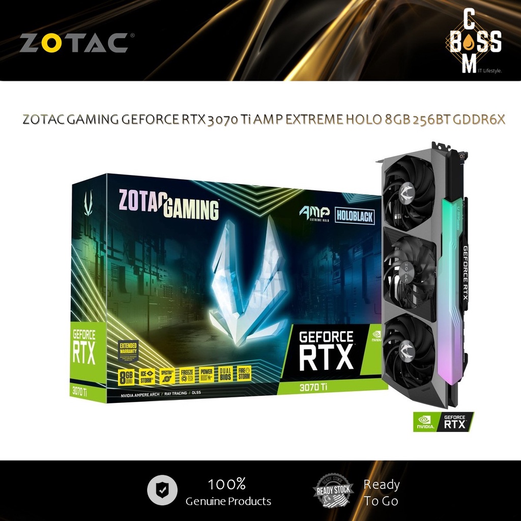 *ORIGINAL* ZOTAC GAMING GEFORCE RTX 3070 Ti AMP EXTREME HOLO 8GB 256BT ...