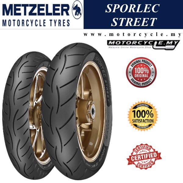 Metzeler Motorcycle Tyres Original Small Medium Bike Sportec Street Shopee Malaysia