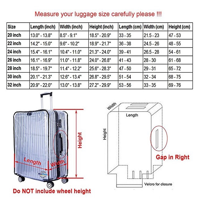 24 inch suitcase dimensions