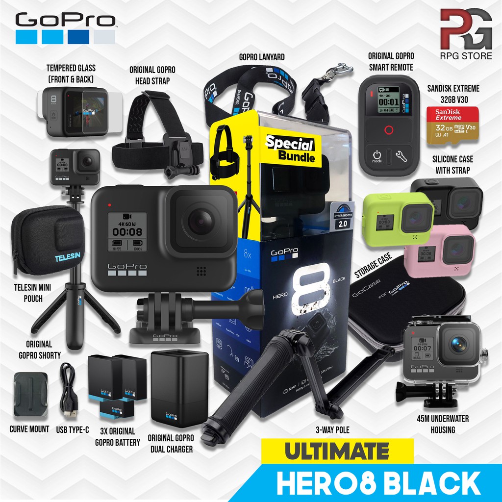 Special Offer Gopro Hero8 Hero 8 Black New Special Bundle