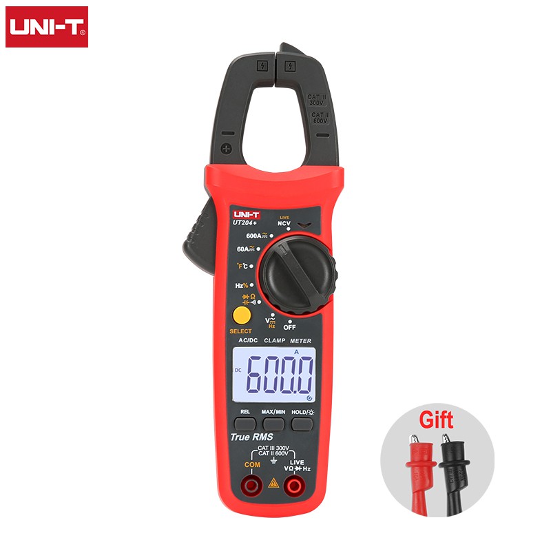 Uni-t UT204 + NCV Clamp Meter, 400-600A with automatic temperature ...