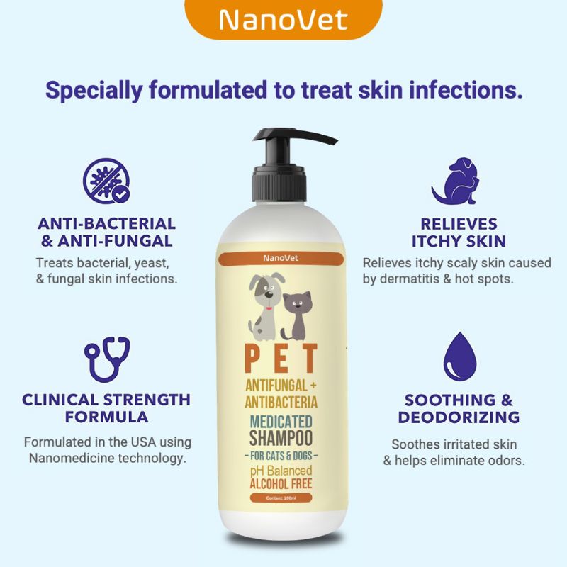 Pet medicated antifungal shampoo for Cat and Dog (200ML) Shopee Malaysia