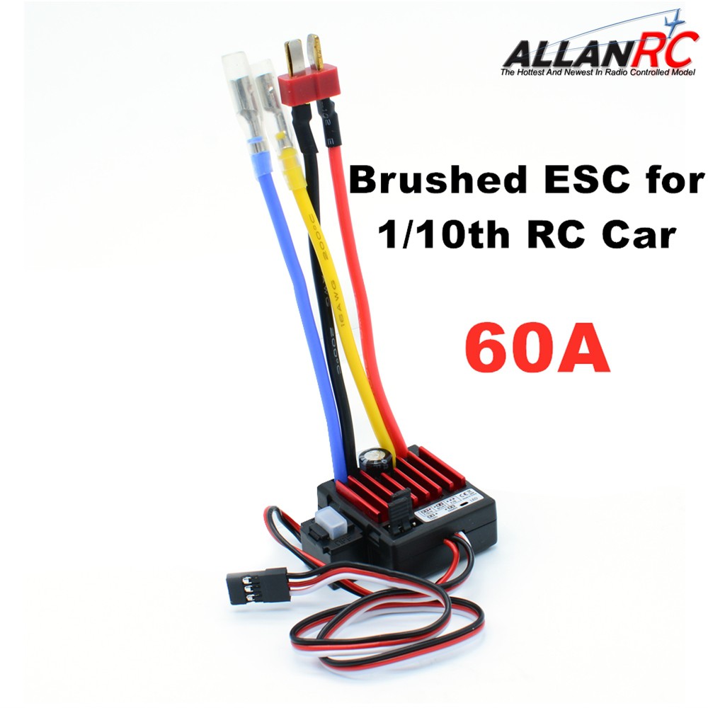 Universal Brushed ESC 1060 60A Waterproof support 2s~3s for 1/10 1/12 1 ...