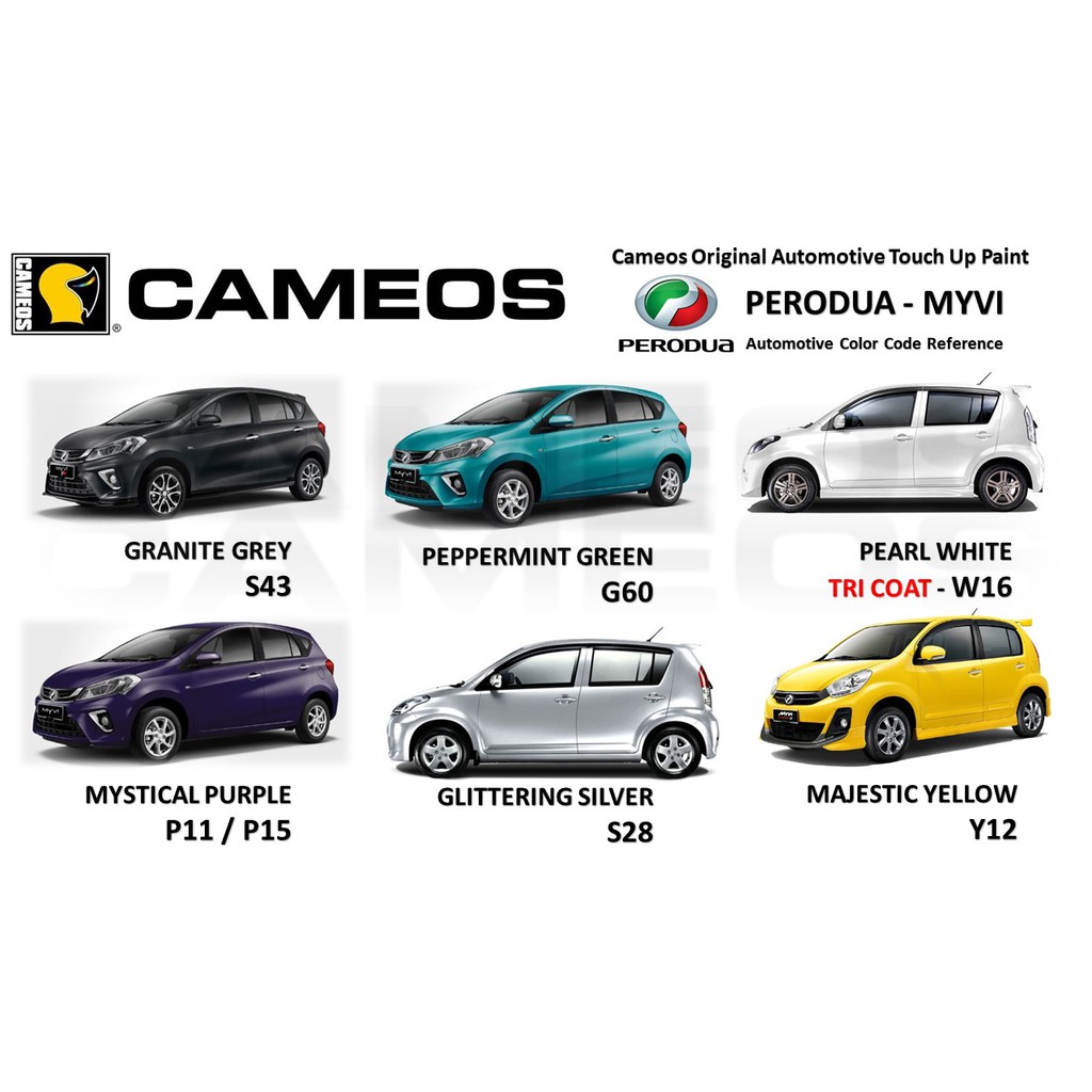 Perodua Myvi Paint Repair Kit Car Touch Up Paint Scratch Removal Cameos Combo Set Automotive Paint Shopee Malaysia