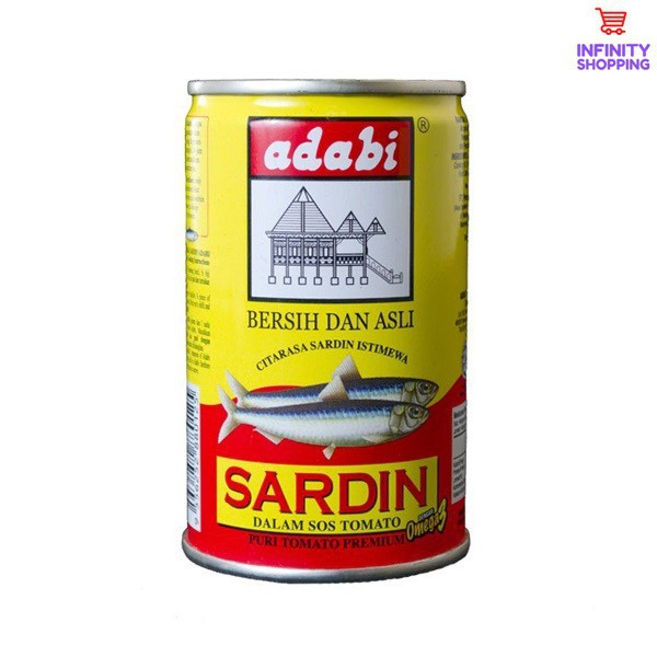 Ready Stock Adabi Sardin Premium Sardin Dalam Sos Tomato Cili Sardin Dalam Sos Tomato Shopee Malaysia