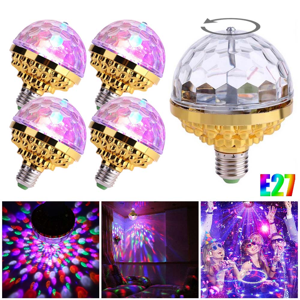 REAL OFFICIAL # Mentol Lampu Disko / 6W Rotating Crystal Magic Ball RGB ...